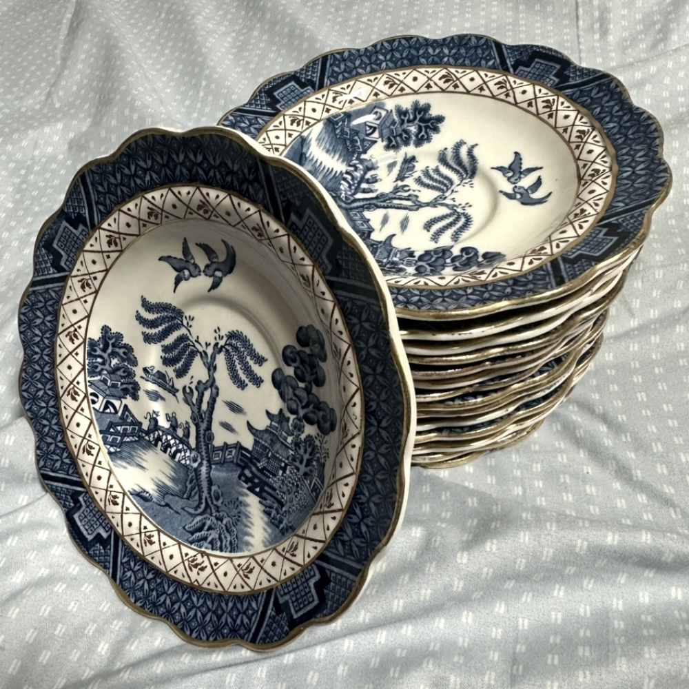 Collective Vintage Booths Real Old Willow Fine China Dessert Plate 6 Inch